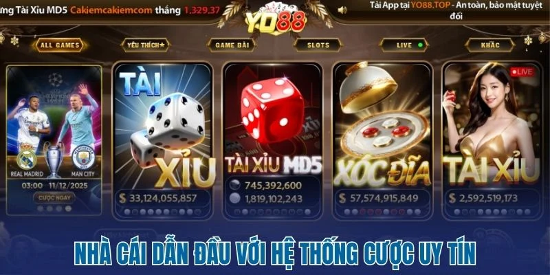 Nhà cái dẫn đầu với hệ thống cược uy tín